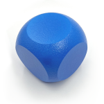 Foam cube with blue coating