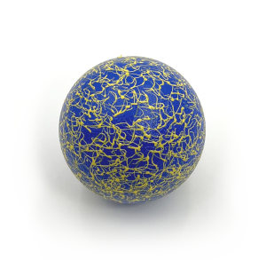 foam ball blue yellow scribble coating