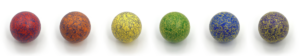 Multicolour scribble balls with foam