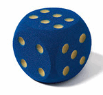 Blue foam dice