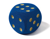 Blue foam dice