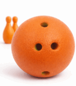 Orange Bowling ball