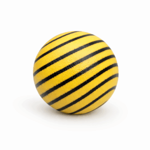 Yellow with black Swirl Foam Ball