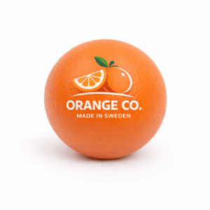 Orange co logo on foam ball